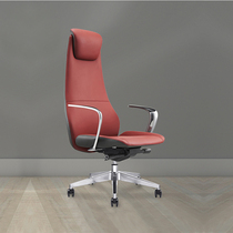 Office chair designer creative leather chair Italian light luxury simple modern computer chair cowhide backrest swivel chair