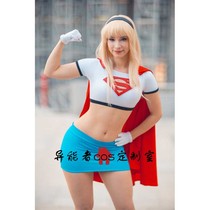 Superwoman Supergirl Female Warrior Lycra Patchwork Stretch Body Tight Cosplay Play Suit