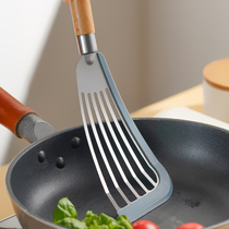 Multi-functional silicone frying pan shovel high temperature non-sticky pan fried shovel stainless steak butterfly shovel