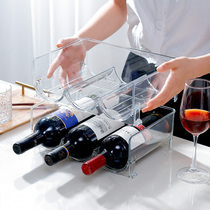 Multi-bottle lattice wine rack storage rack Modern simple desktop ornaments Bar refrigerator simple wine bottle rack