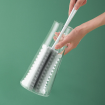 Long Handle Sponge Brush Kettle Brushed Milk Bottle Cleaning Brushed Cup God Instrumental Insulation Cup Brush Home No Dead Angle Cup Brush