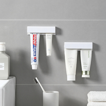 Toilet toothpaste shelf wall mounted 4 connecting clamp Wash clamper household bathroom with punch toothpaste clamp