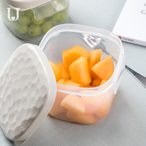Outdoor portable fruit and vegetable salad fresh-keeping boxes snacks nuts plastic storage boxes travel small food jars