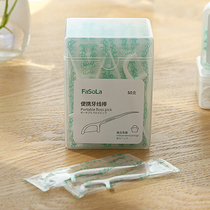 Independent packaging dental floss Rod portable single-loaded high-tension ultra-fine tooth picking line family disposable toothpick line