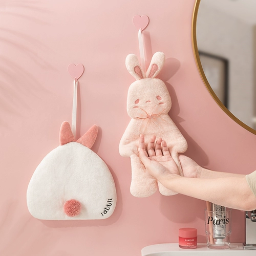 Милый коралловый детский кролик, мультяшное полотенце, хорошо впитывает воду