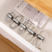 Data line containing buckle desktop beamline winding finishing theorizer computer charging wire tie strap headphone wire feeder