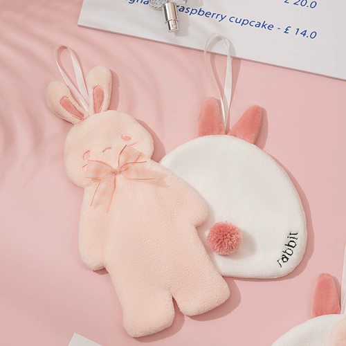 Милый коралловый детский кролик, мультяшное полотенце, хорошо впитывает воду