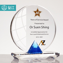 Crystal Trophy Custom Creative Medal Franchise Licensing to do Excellent Employee Competition Award Souvenir Production