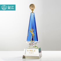 Trophy Crystal Custom Glass Golf One-Step Hole Award Eagle Memorial Trophy Trophy Trophy