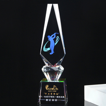 Trophy Customised Upscale Golf Golden Boots Award Recent Cave Award High Ball Competition Booking Creative Crystal Medal Set