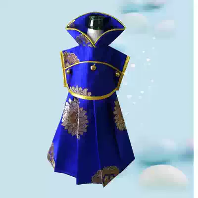 Modern Chinese red wine bottle cover Wedding wedding supplies bottle protection cover gift gift craft gift decoration go out to do brocade