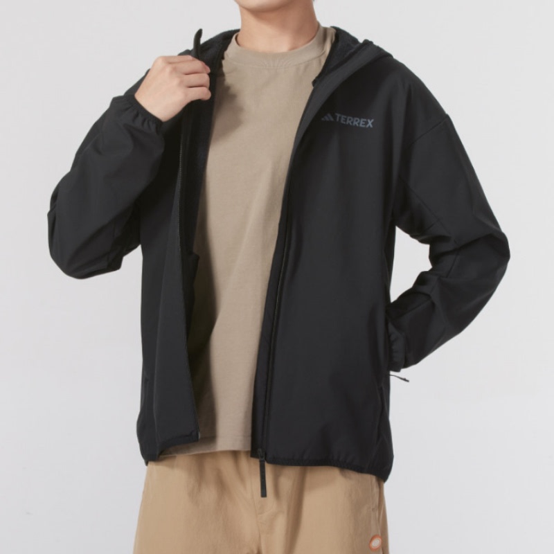 Adidas Men's Fleece-Lined Woven Outdoor Softshell Terrex Jacket Iy0092 Iy0091