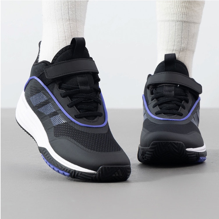 Adidas Children's Shoes 25 Spring New Mid-High Top Team Style Practical Basketball Shoes for Boys Ji0393