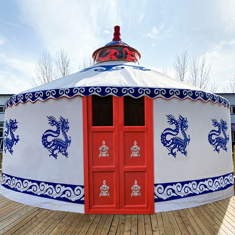 Mongolian Bag Tent Leisure Farm Catering Activities Warm Canvas Tent Outdoor Large Sun Beach Canopy Accommodation Hotel