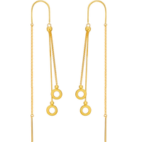 Два кольца сверкающие золотые край ушей (2,74 г)