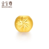 Золотой модный универсальный браслет с одной бусиной, подвеска, подарок на день рождения, со снежинками, 3D