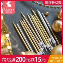 Bake cake candle decoration bright slender plating pearlescent fashion upscale creative romantic party birthday candle