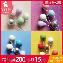 Bake cake decoration colored clay balloon cake plug-in confession balloon birthday party dessert dress up