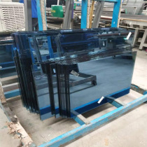 Factory mass production 6-12mm Ford blue tempered glass fine grinding edge tempered to figure professional customization