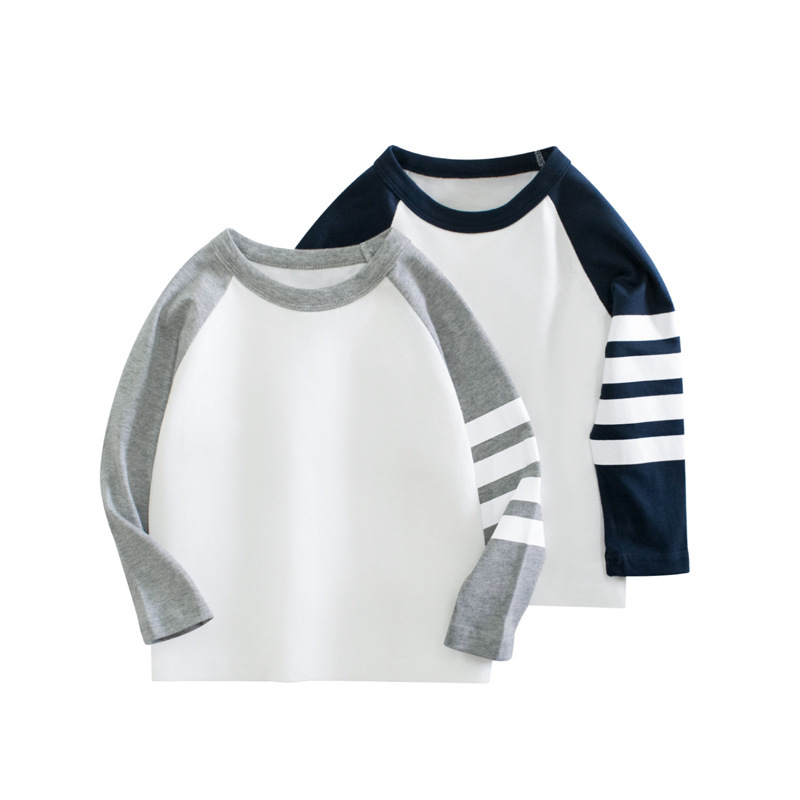 Korean Style Children's Clothing Spring 2023 New Model Children's Long-Sleeved T-Shirt Base Layer Baby Clothes Boys Stylish Tops Trendy
