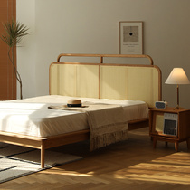 Fu aussi style japonais en bois massif lit de Han style Han et belle chambre à coucher en chêne avec lit double 1 8 m