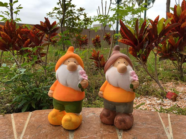 Vườn Elf Ông Già Phim Hoạt Hình Ếch Nồi Hoa Ornament Gốm Làm Vườn Nguồn Cung Cấp Trang Trí vòi phun sương tưới cây