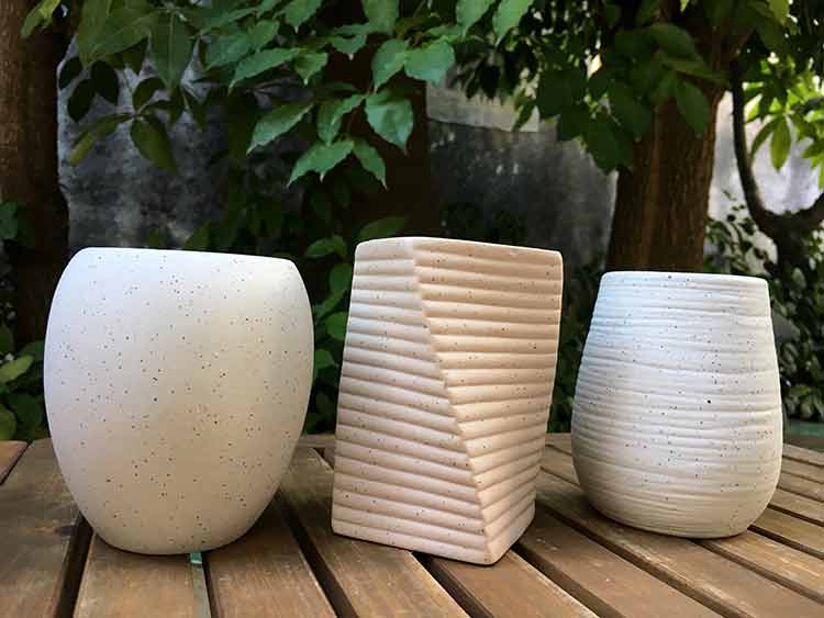 Màu gốm men mọng nước cây xanh trồng trong chậu hoa chậu thủy canh hoa cắm hoa khô bình hoa sáng mờ không có lỗ - Vase / Bồn hoa & Kệ chậu trồng cây trong nhà