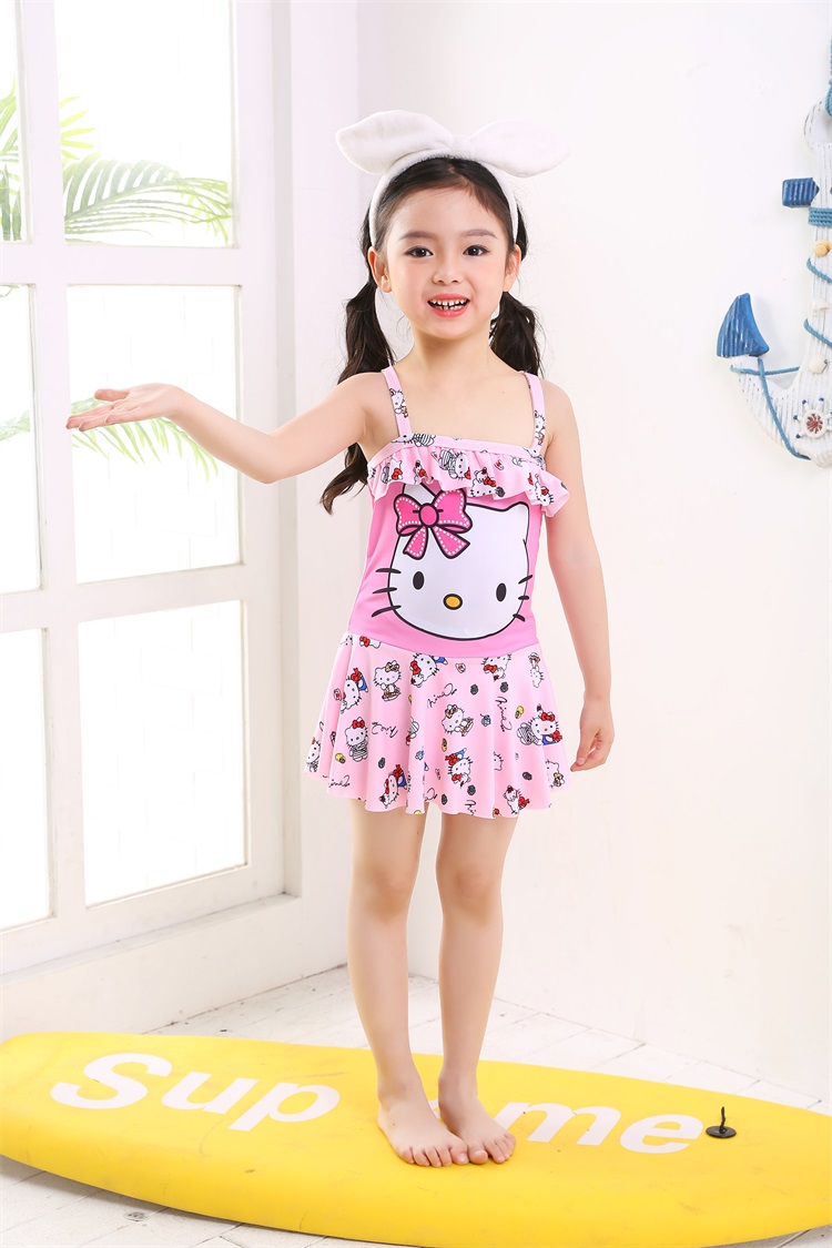Đồ bơi nữ một mảnh kiểu áo tắm dễ thương và thoải mái Phiên bản Hàn Quốc của mùa xuân nóng bỏng nữ trẻ nhỏ thời trang trẻ em áo tắm KT ao boi tre em