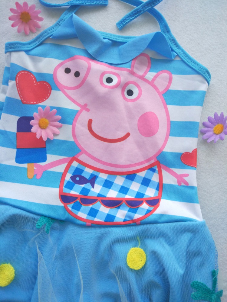 Pig Peggy Pink Pig Cô bé Pepe Pig Phim hoạt hình Trẻ em Trẻ sơ sinh Cô gái Áo tắm Spa Đồ bơi một mảnh - Bộ đồ bơi của Kid đồ bơi bé trai