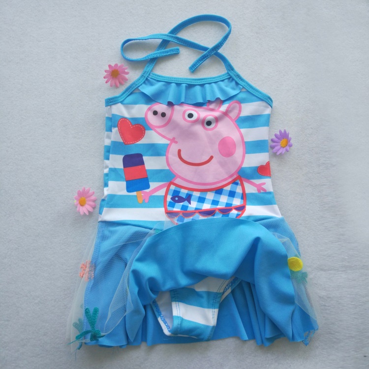 Pig Peggy Pink Pig Cô bé Pepe Pig Phim hoạt hình Trẻ em Trẻ sơ sinh Cô gái Áo tắm Spa Đồ bơi một mảnh - Bộ đồ bơi của Kid đồ bơi bé trai
