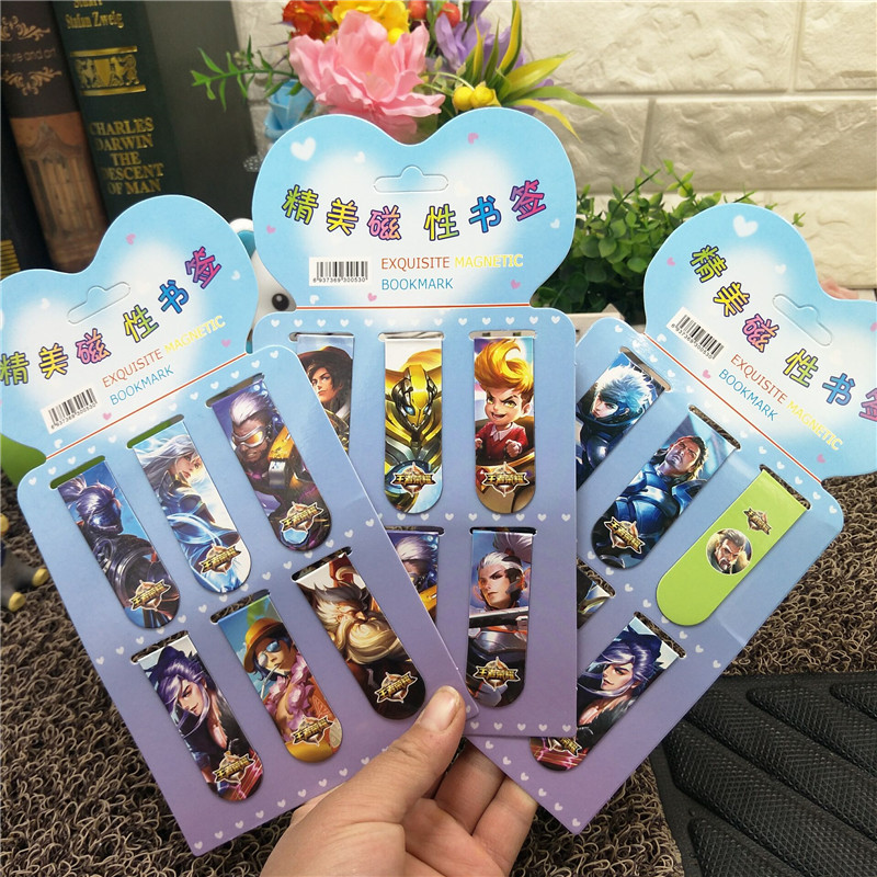 Wang Honor Bookmark Magnetic Classical Chinese Wind Cartoon Little Qinghai Creative Book Class Primary Student Double Side