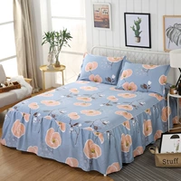 Váy cotton Sari đơn mảnh 1,2m trải giường đơn váy đơn loại 1,5 m 1,8 đôi ga trải giường cotton ga giường có viền