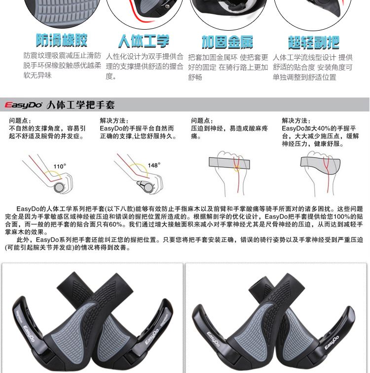 Poignées de vélo EASYDO - Ref 2351177 Image 8