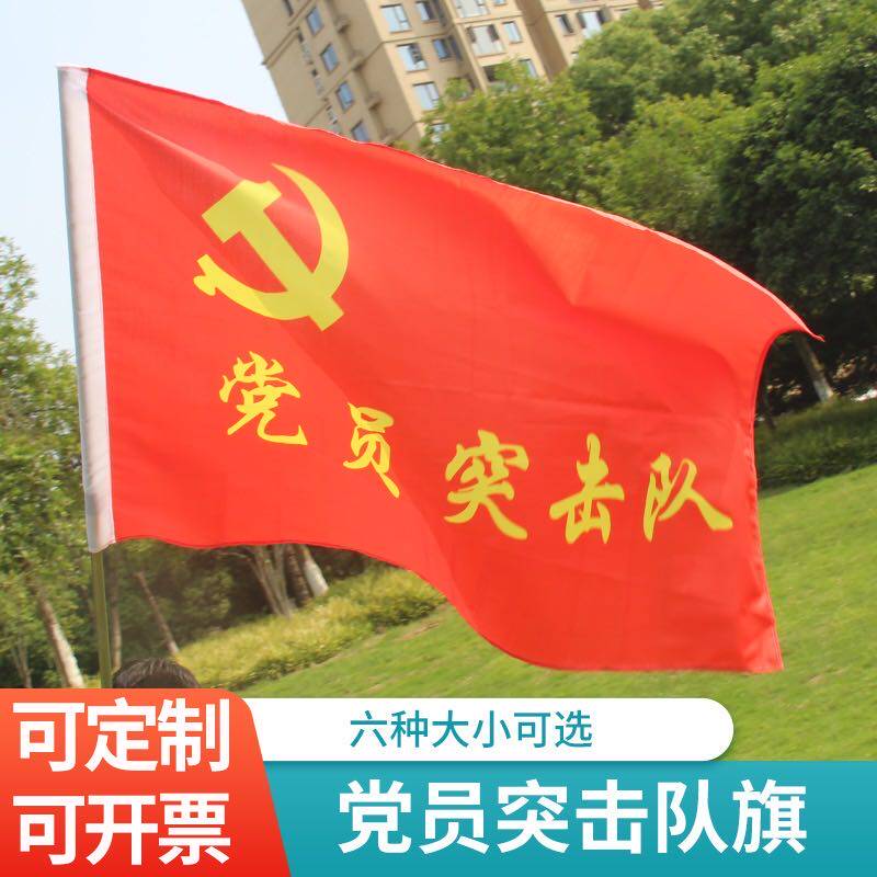 Party Commando Team Flag Youth Commando Team Flag Prevention and Control Team Flag Party Branch Flag support to be made-Taobao
