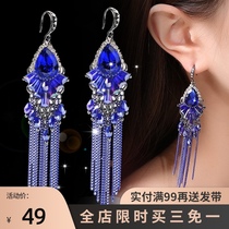 Tassel earrings womens summer long temperament 2021 new trendy niche design fashion earrings net red high-end sense earrings