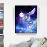 Новая бриллиантовая анимация анимация Unicorn Living Room xiaofu Simple Diamond Handmade Ads Diamond Cross