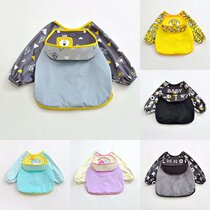 Baby eating clothes waterproof baby full-bag clothes children boys and girls Anti-dirty clothes down jacket winter
