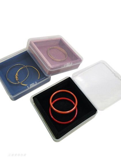 带防尘盒便携戒指展示小托盘珠宝首饰耳钉摆设托抽屉饰品收纳托盘