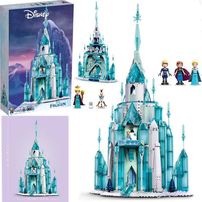 2026 New Product Girls Series Frozen Elsa Princess Cinderella Castle Palace Building Block Toys 43197