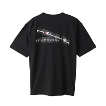 Three-soil in Japan 22SS Champion cross letter back Label pure cotton short sleeve T-shirt male and female