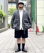 Three-soil in Japan 22SS BEAMS base multi-pocket casual jacket jacket day tide jacket