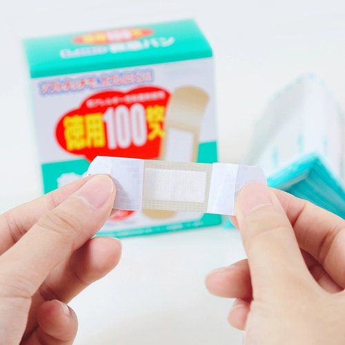 Японский импортный дышащий домашний водонепроницаемый лейкопластырь, 100 штук