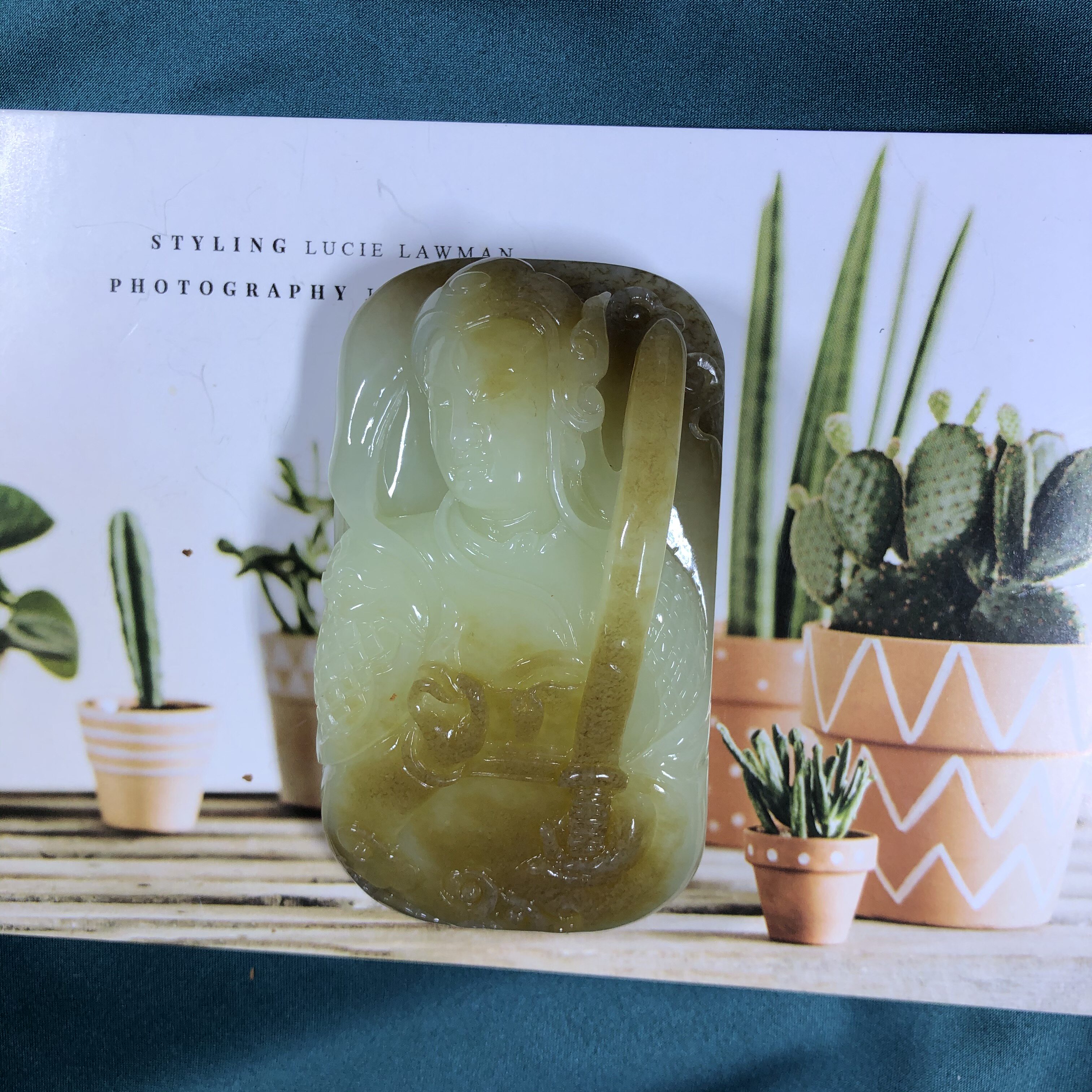 Liaoning Huang White Old Yu Yang Handle Handmade delicate carving material with sugar - colored safeguard Anyu Handle