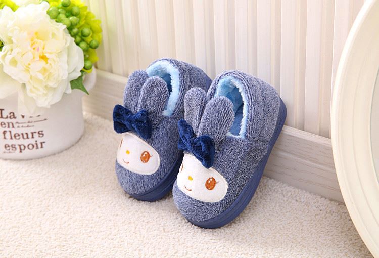 Chaussons enfants en suède pour hiver - semelle caoutchouc - Ref 1008609 Image 100