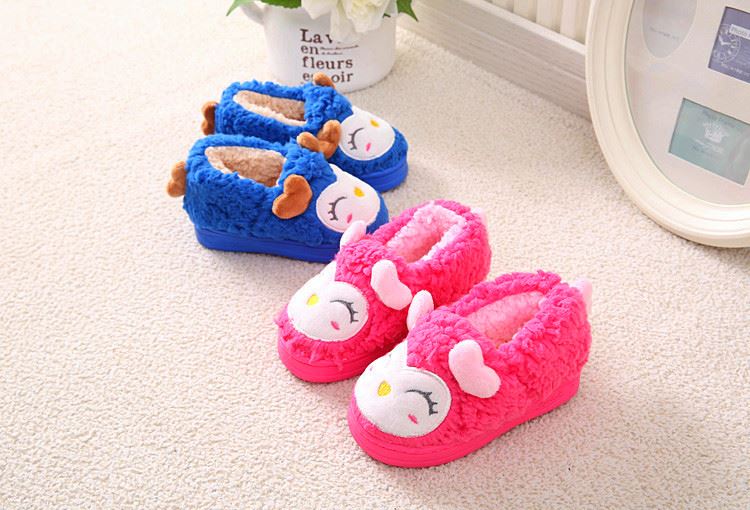 Chaussons enfants en suède pour hiver - semelle caoutchouc - Ref 1008609 Image 13
