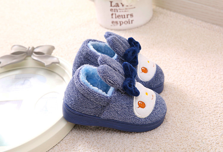 Chaussons enfants en suède pour hiver - semelle caoutchouc - Ref 1033010 Image 30