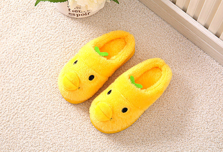 Pantoufles enfants en suède pour hiver - semelle caoutchouc - Ref 1033008 Image 19