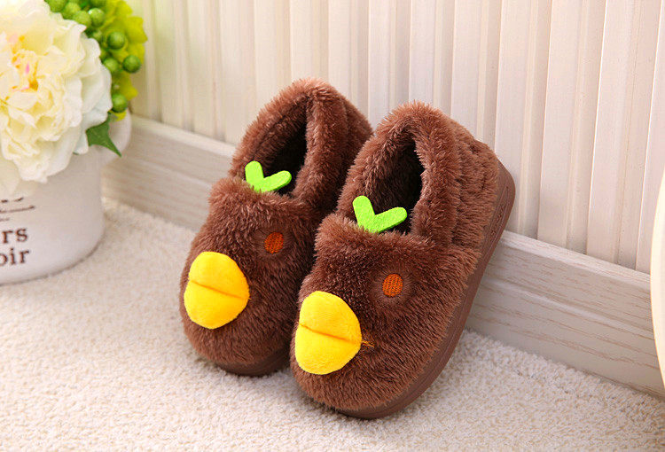 Pantoufles enfants en suède pour hiver - semelle caoutchouc - Ref 1033008 Image 41