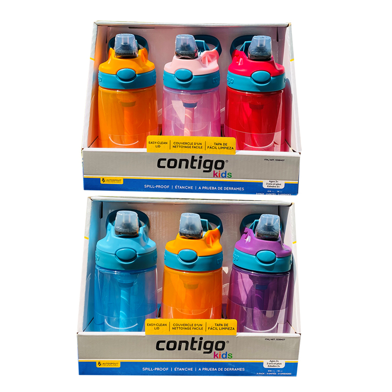American Contigo Condick Children's Water Glass Elementary School Kids Anti Leaking Straw Cup Baby Soft Mouth Straight Drinking Cup Baby