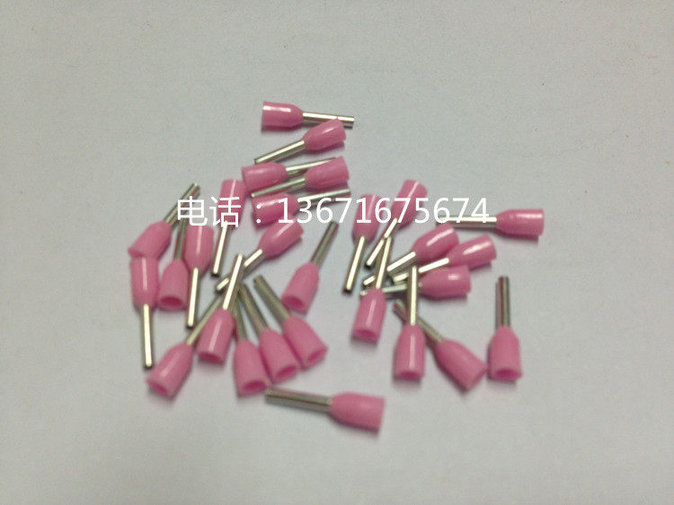CE003408 CE003408 HE3408 imported European-style tubular terminal needle shaped small black clamp 0 34 square pink